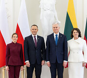 Marta Nawrocka, Karolis Nawrockis, Gitanas Nausėda, Diana Nausėdienė