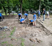 Archeologiniai kasinėjimai Vilniaus Vokiečių gatvėje.
