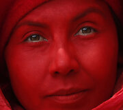 Teatro festivalio Kolumbijoje dalyvė su grimu