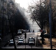 Vilnius paniręs į melsvą rūką