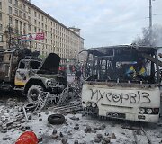 Kijeve sudegęs sunkvežimis ir autobusas
