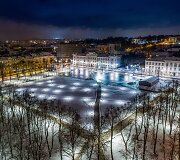 Gimtadienį &scaron;venčiančio Vilniaus vaizdai