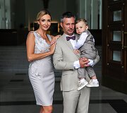 Gerdos ir Andriaus Žemaičių sūnaus Nikolo krik&scaron;tynų akimirkos
