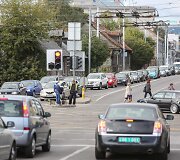 Vilniaus Naujamiestyje transporto spūstys