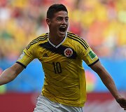 Jamesas Rodriguezas džiaugiasi įvarčiu