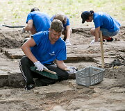 Archeologiniai kasinėjimai Vilniaus Vokiečių gatvėje.