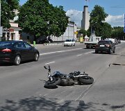 Alytuje avariją patyrė motociklo vairuotojas