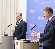 Sauliaus Skvernelio ir Algirdo Butkevičiaus spaudos konferencija