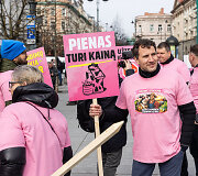 Pieno gamintojų protesto akcija Vilniuje