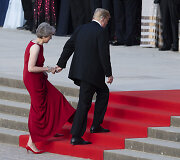 Theresa May ir Donaldas Trumpas