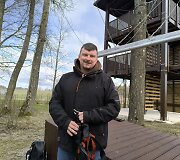 Pramogų parko Anyk&scaron;čiuose įkūrėjas Deividas Dilys