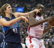 Dirkas Nowitzkis ir Bismackas Biyombo