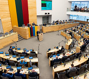 Eurokomisaras Andrius Kubilius Seime