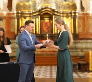 Geriausi Vilniaus abiturientai pagerbti Vilniaus universiteto &Scaron;v. Jonų bažnyčioje