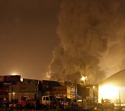 Gaisras Gvaružos uostamiestyje Brazilijoje