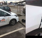 Apgadintas &bdquo;CityBee&ldquo; automobilis &bdquo;Toyota Yaris&ldquo;