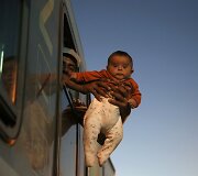 Migrantai traukiniuose
