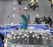 Manila pasitiko &bdquo;Miss visatos&ldquo; nugalėtoją &ndash; Pia Alonzo Wurtzbach