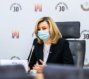Ritos Tama&scaron;unienės, Česlavo Ol&scaron;evskio ir Kęstučio Vilkausko spaudos konferencija