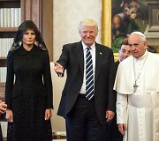 Melania Trump, Donaldas Trumpas ir popiežius Pranci&scaron;kus