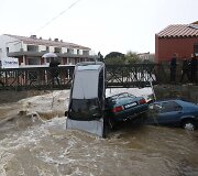 Potvynio padariniai Prancūzijos pietuose 