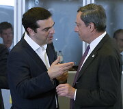 Aleksis Cipras ir Mario Draghi