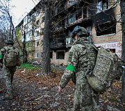 Karo Ukrainoje vaizdai Kostiantynivkoje