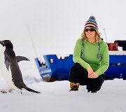 Antarktidoje įstrigusios laivo &bdquo;Akademik &Scaron;okalskij&ldquo; keleivė Barbara Tucker