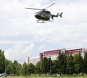Santari&scaron;kių žiede leidosi sraigtasparnis su donoro kepenimis