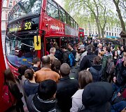 Dėl metropoliteno darbuotojų streiko Londono gyventojams teko keliauti autobusais.