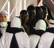 I&scaron;gelbėti migrantai Italijoje
