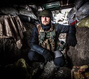 Lietuvių žurnalistas Dovydas Pancerovas Ukrainoje