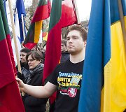 Prie Rusijos ambasados mitingas prie&scaron; Rusijos agresiją.