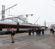 Traukinys i&scaron; Vilniaus į Rygą