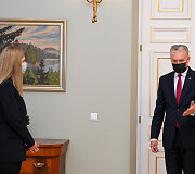 Prezidentas susitiko su kandidate į vidaus reikalų ministres Agne Bilotaite