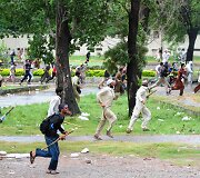 Protestuotojai Pakistane