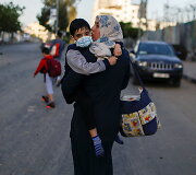 Palestinos gyventojai evakuojasi