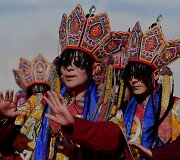 Indijos Himalajuose tūkstančiai žmonių susirinko į retą budistų festivalį