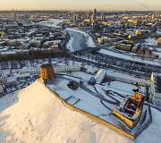 Apglėbtas &scaron;alčio Vilnius paskendo besileidžiančios saulės spinduliuose