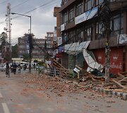 Kathmandu po stipraus žemės drebėjimo