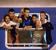 Migrantai traukiniuose