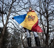 Opozicijos demonstracija Moldovoje