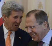 Johnas Kerry susitiko su Sergejumi Lavrovu