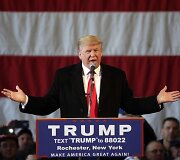 Donaldo Trumpo agitacinis renginys Niujorke