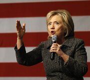 Kandidatė į JAV prezidento postą Hillary Clinton