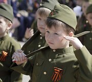 Vaikų kariuomenės paradas Rostove prie Dono