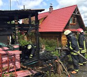 Gaisras Skersinės sodų 6-ojoje gatvėje Vilniuje