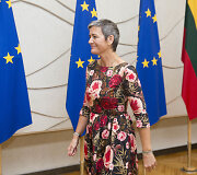 Saulius Skvernelis susitiko su Europos Sąjungos konkurencijos komisare Margrethe Vestager
