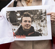 Protestas prie Baltarusijos ambasados Vilniuje