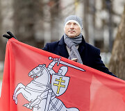 Lietuvoje gyvenančių baltarusių protesto akcija &bdquo;Luka&scaron;enką &ndash; į smulkintuvą&ldquo;